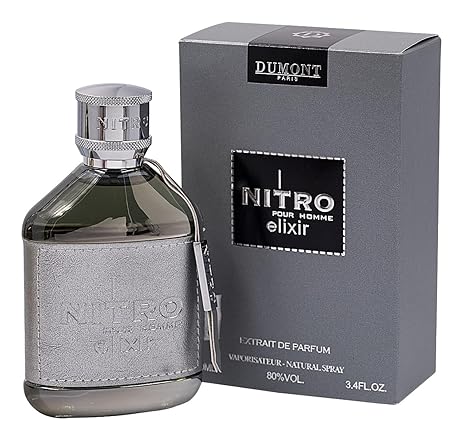 Dumont Nitro Elixir Pour Homme Extrait de Parfum 100ml bottle and box