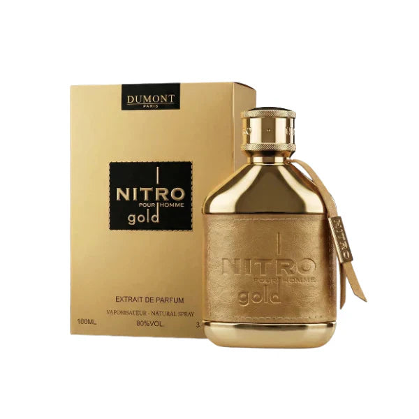 Dumont Nitro Gold Extrait de Parfum 100ml gold bottle and box