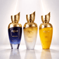 Exelof Luxury Trio Bundle by Milestone featuring Toronto, Nexon, and Pure Gold Eau de Parfum bottles with matching boxes arranged together on a clean background.