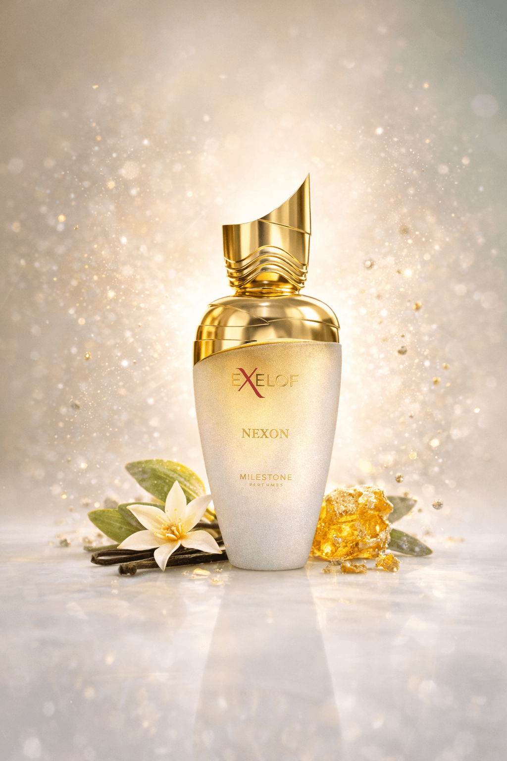 Exelof Nexon Eau de Parfum by Milestone unisex sweet aromatic luxury perfume bottle