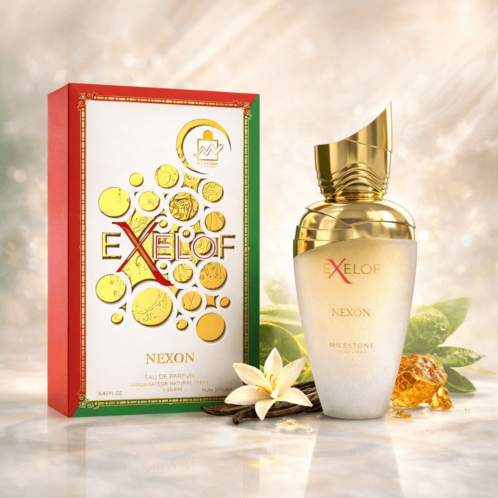 Exelof Nexon Eau de Parfum by Milestone unisex sweet aromatic luxury perfume bottle