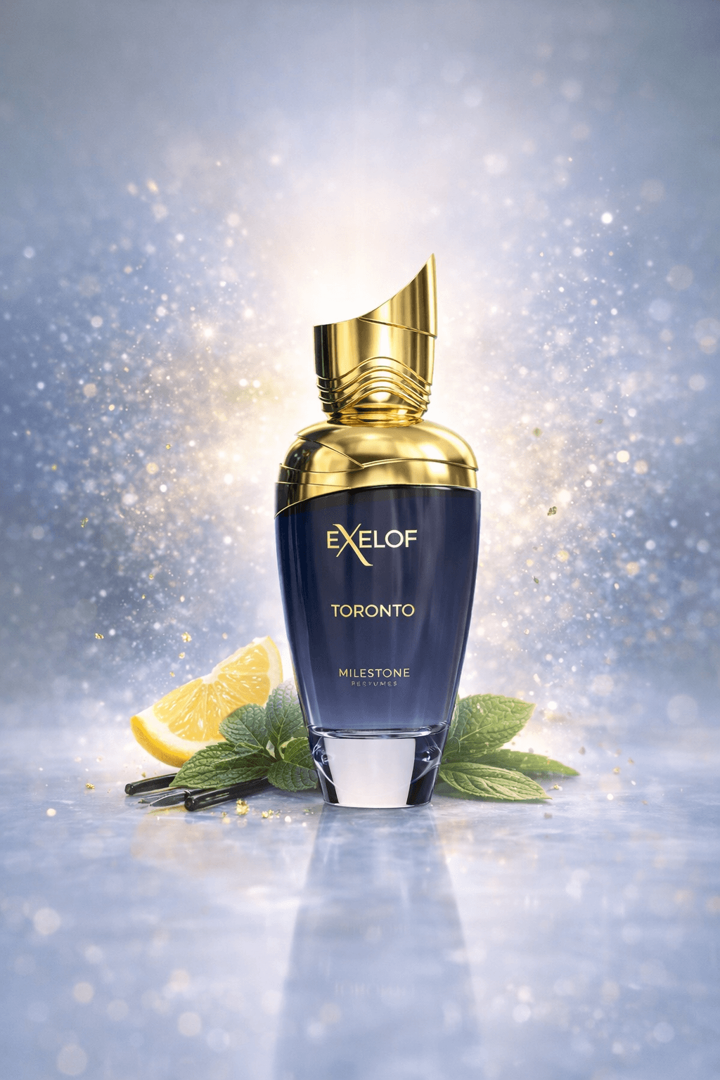 Exelof Toronto Eau de Parfum by Milestone unisex fresh aromatic luxury perfume bottle