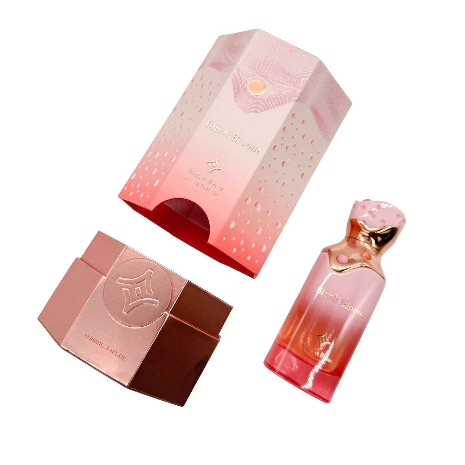 Frais et Frais Blush Bloom Eau de Parfum 100ml bottle and box – front view