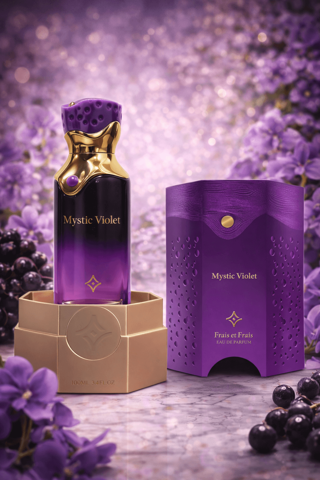 Frais et Frais Mystic Violet Eau de Parfum 100ml women floral oriental perfume bottle and box