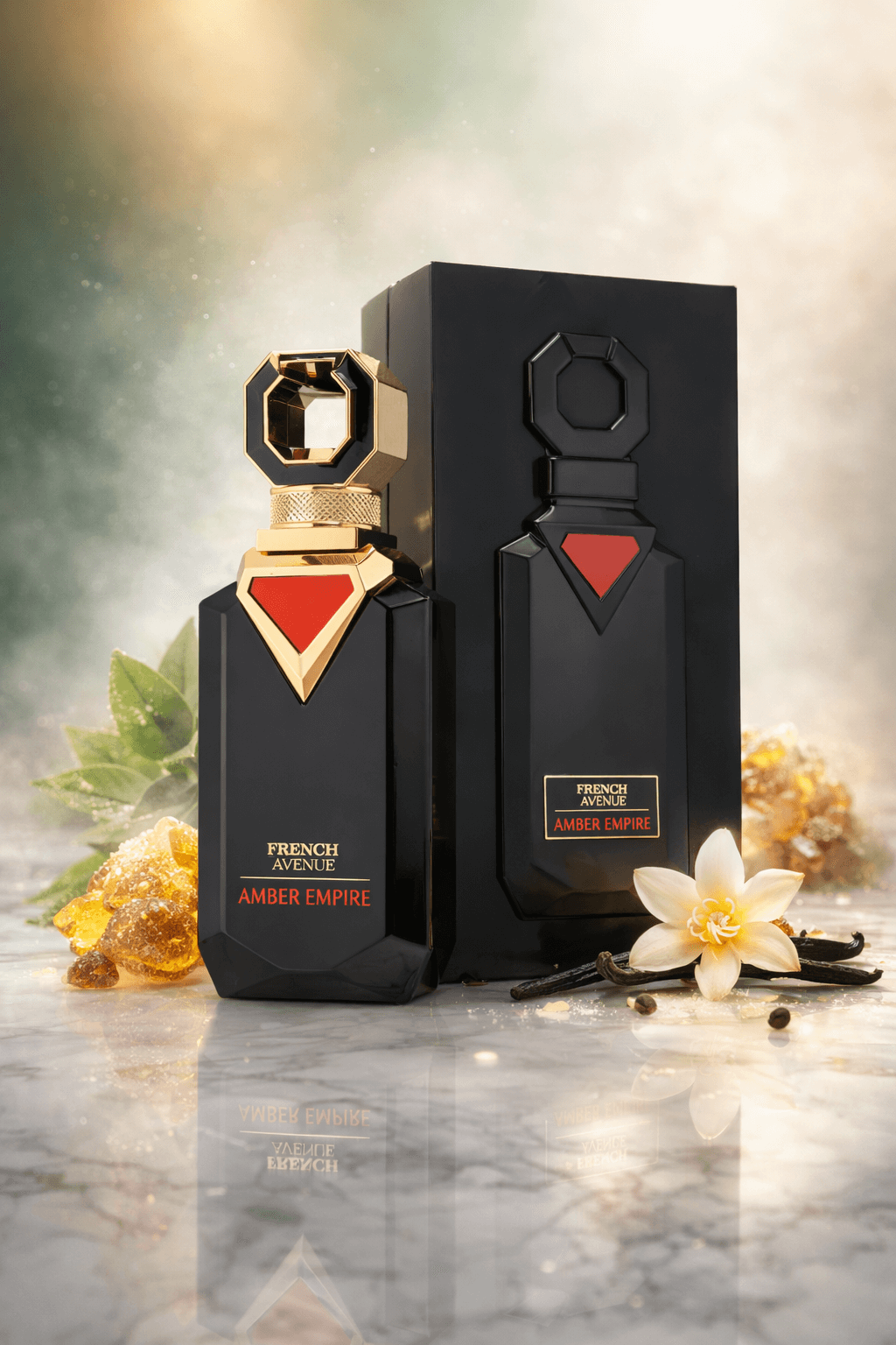 French Amber Empire Eau de Parfum 100ml bottle and box