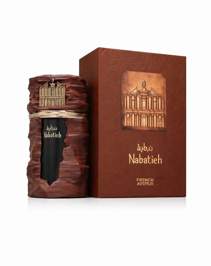 French Avenue Nabatieh Eau de Parfum 90 ml unisex fragrance bottle and brown retail box