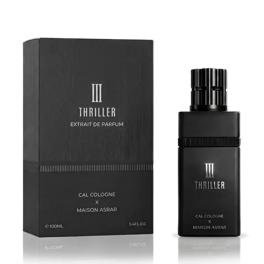 III Thriller by Maison Asrar Extrait de Parfum 100ml black bottle and box