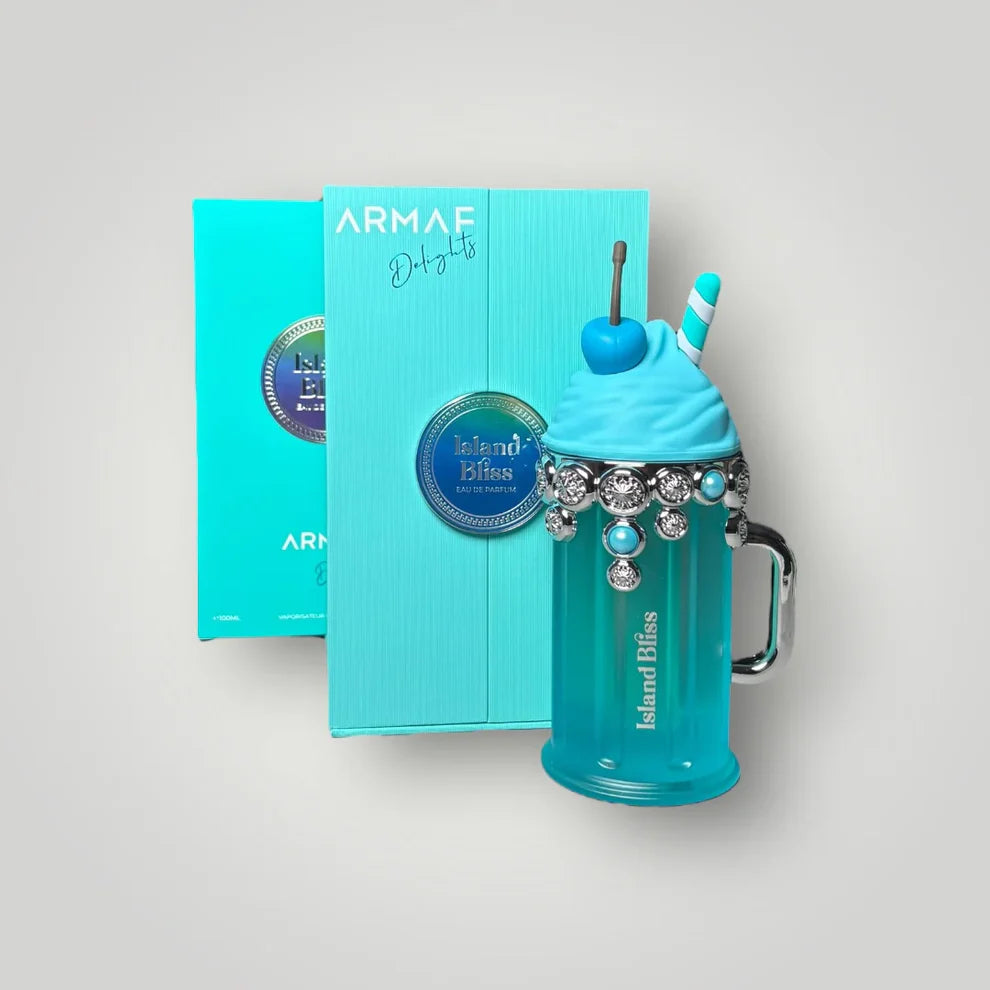 Shop Armaf Island Bliss 100ml – a tropical floral-gourmand scent with wild berries, coconut, vanilla, and musk. Joyful, fresh, long-lasting.