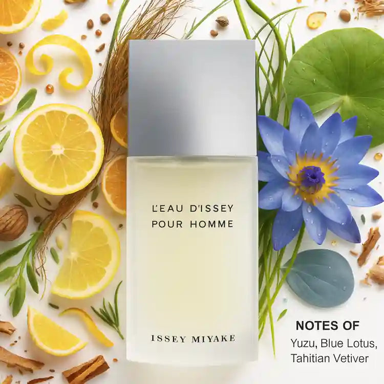 Issey Miyake L’Eau d’Issey Pour Homme EDT 4.2 oz — yuzu, water-lily, nutmeg, sandalwood & vetiver