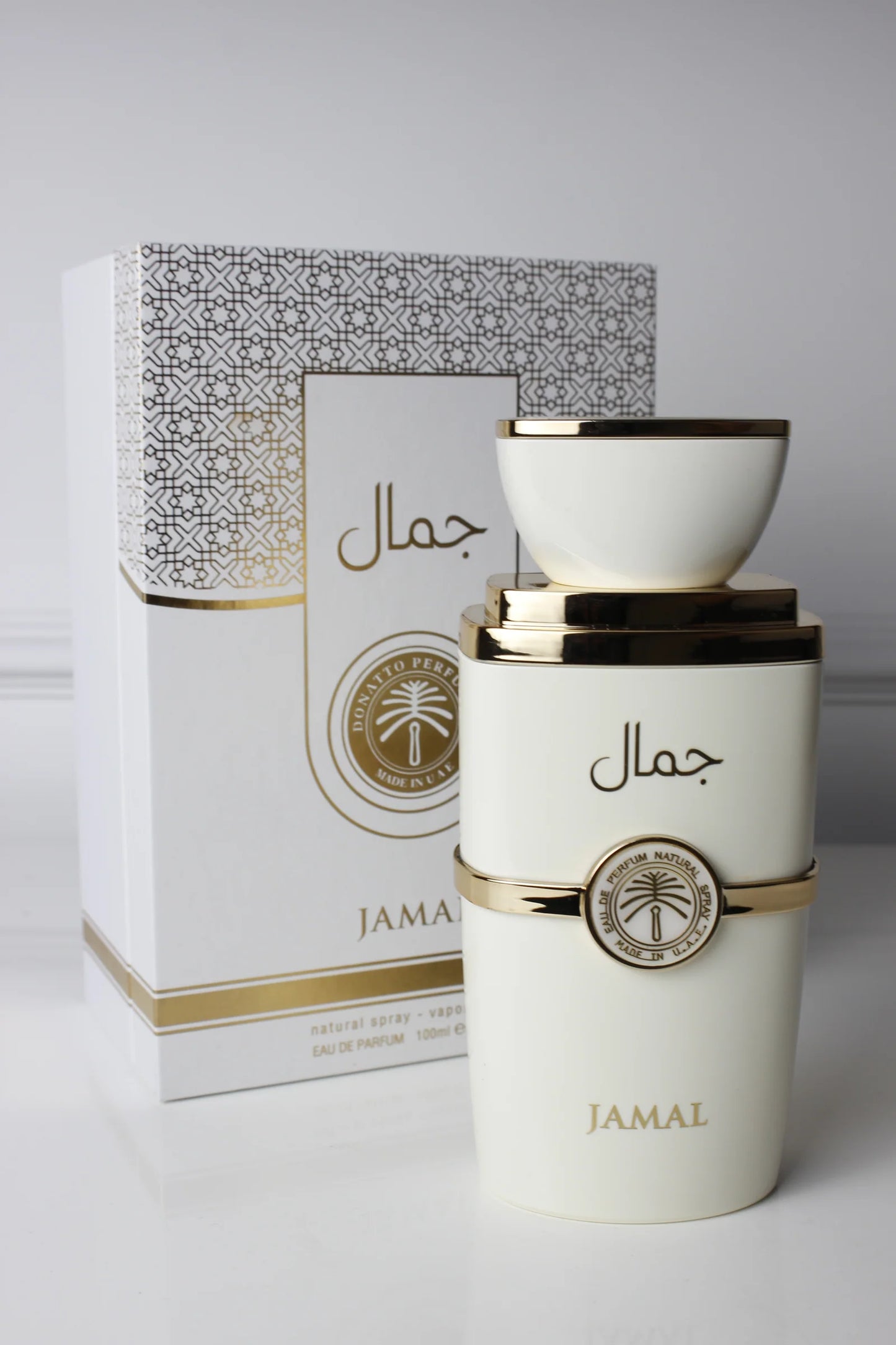 Jamal by Donatto Perfumes Eau de Parfum 100ml white and gold luxury bottle