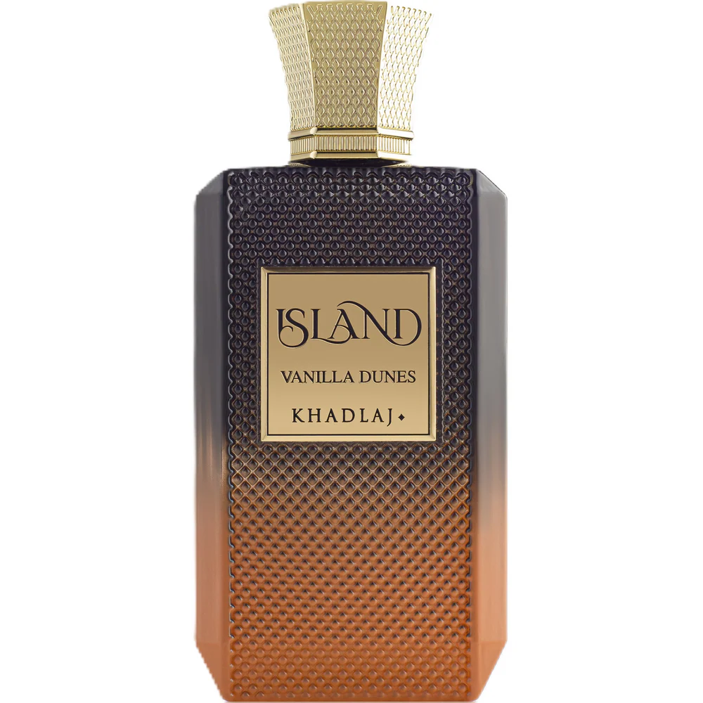 Khadlaj Island Vanilla Dunes Extrait de Parfum 100ml unisex vanilla amber fragrance bottle and box