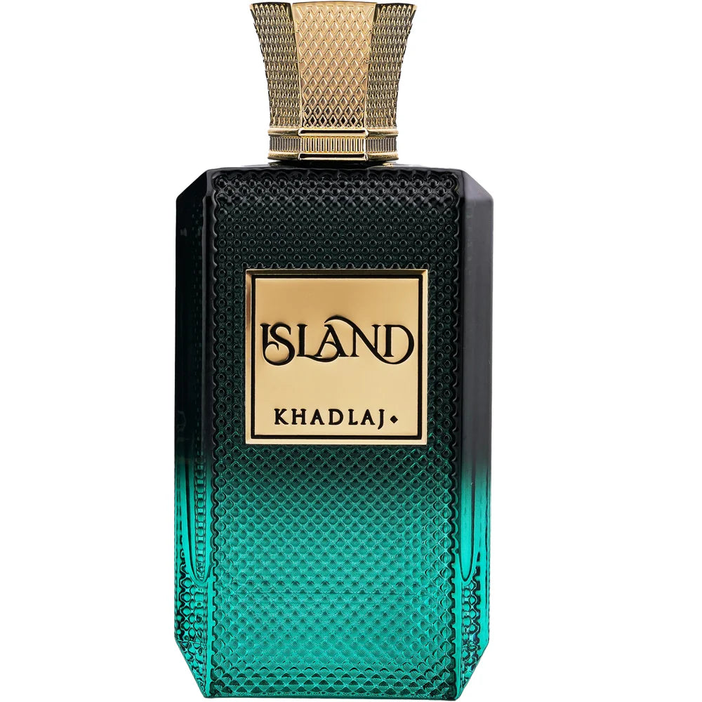 Khadlaj Island Extrait de Parfum 100ml unisex fragrance bottle and box