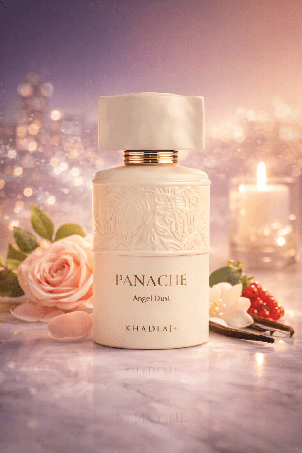 Khadlaj Panache Angel Dust Extrait de Parfum 100ml perfume bottle and box for women