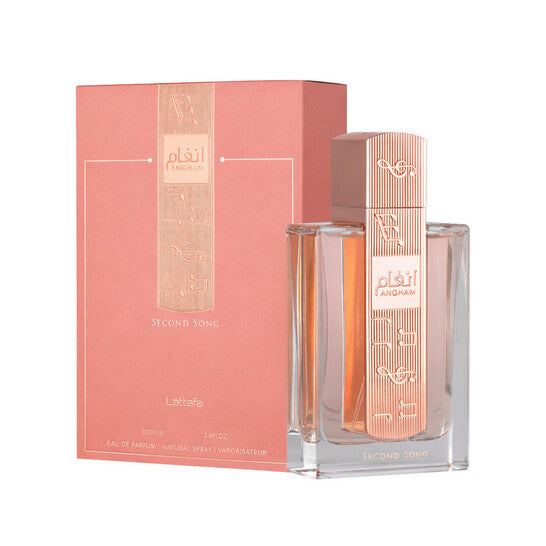 Lattafa Angham Second Song Eau de Parfum 100ml 3.4oz bottle and box