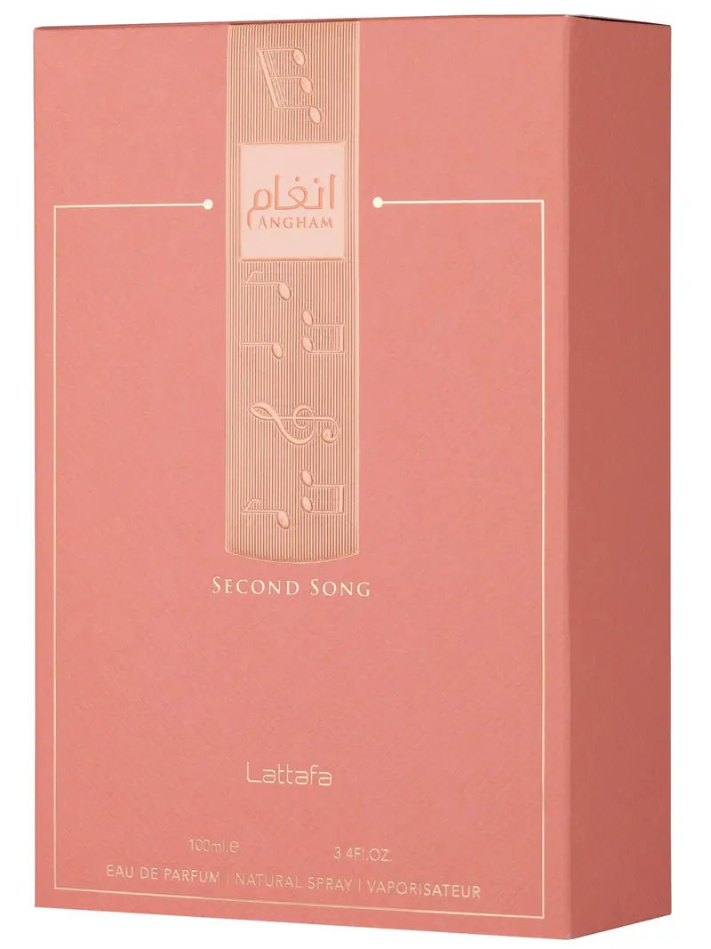 Lattafa Angham Second Song Eau de Parfum 100ml 3.4oz bottle and box