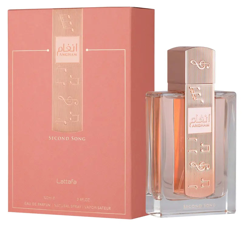 Lattafa Angham Second Song Eau de Parfum 100ml 3.4oz bottle and box