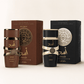 Lattafa Asad and Asad Bourbon Eau de Parfum bundle with two 100 ml bottles and boxes
