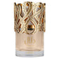 Lattafa Dalal Eau de Parfum 100ml (3.4oz) bottle with gold jeweled cap next to the Dalal retail box