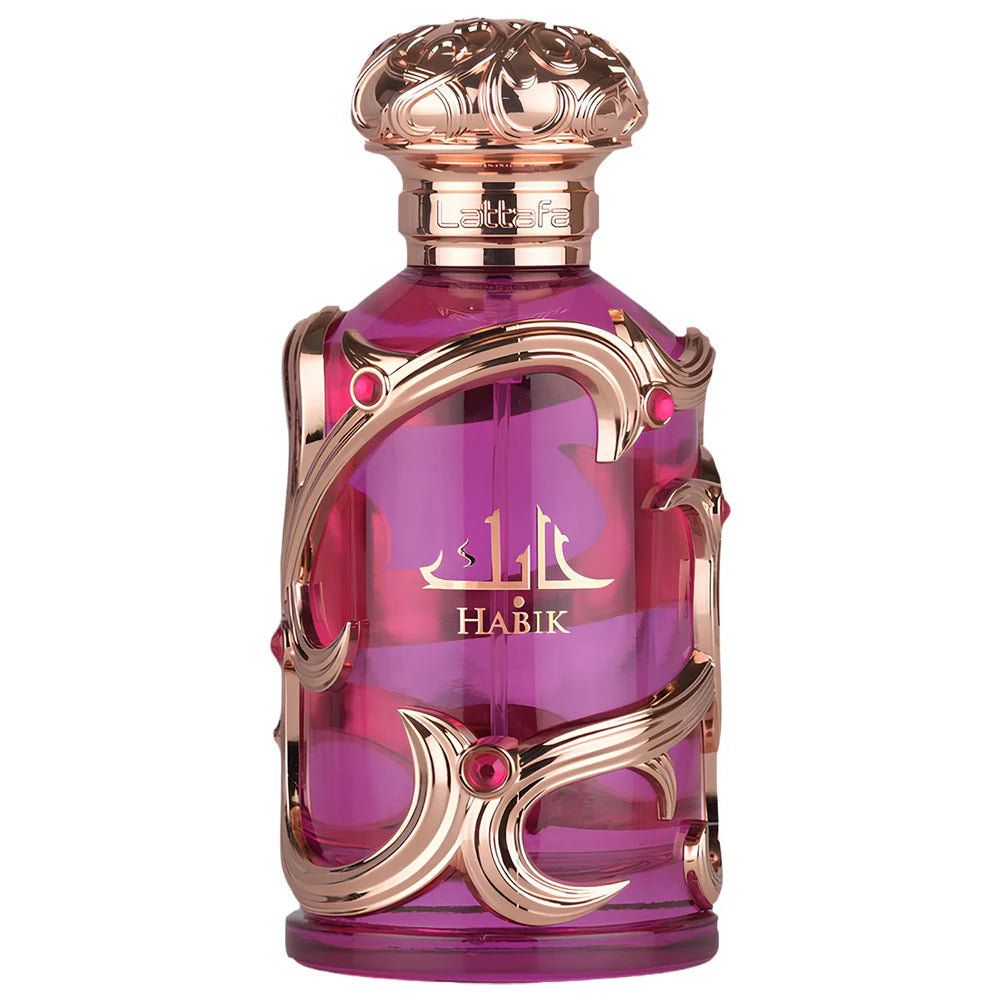 Lattafa Habik Eau de Parfum for women 100ml floral fruity sweet luxury perfume bottle and box