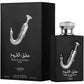 Lattafa Pride Ishq Al Shuyukh Silver Eau de Parfum 3.4 oz (Unisex) — lemon, bergamot, pineapple, vanilla, amberwood