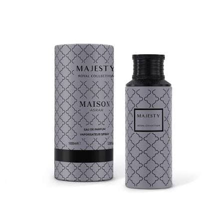 Maison Asrar Majesty Royal Collection Eau de Parfum 100 ml bottle and box