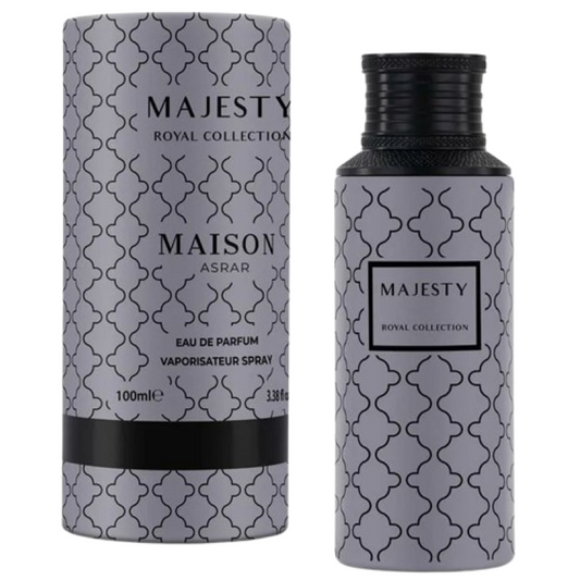 Maison Asrar Majesty Royal Collection Eau de Parfum 100 ml bottle and box