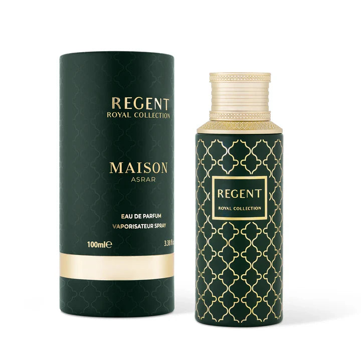 Maison Asrar Regent green and gold unisex fragrance