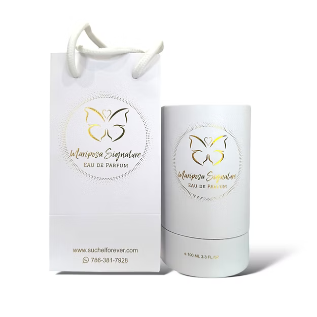Mariposa Signature Eau de Parfum 100 mL for Women by Suchel Forever with comparison thumbnail showing the original Mariposa packaging