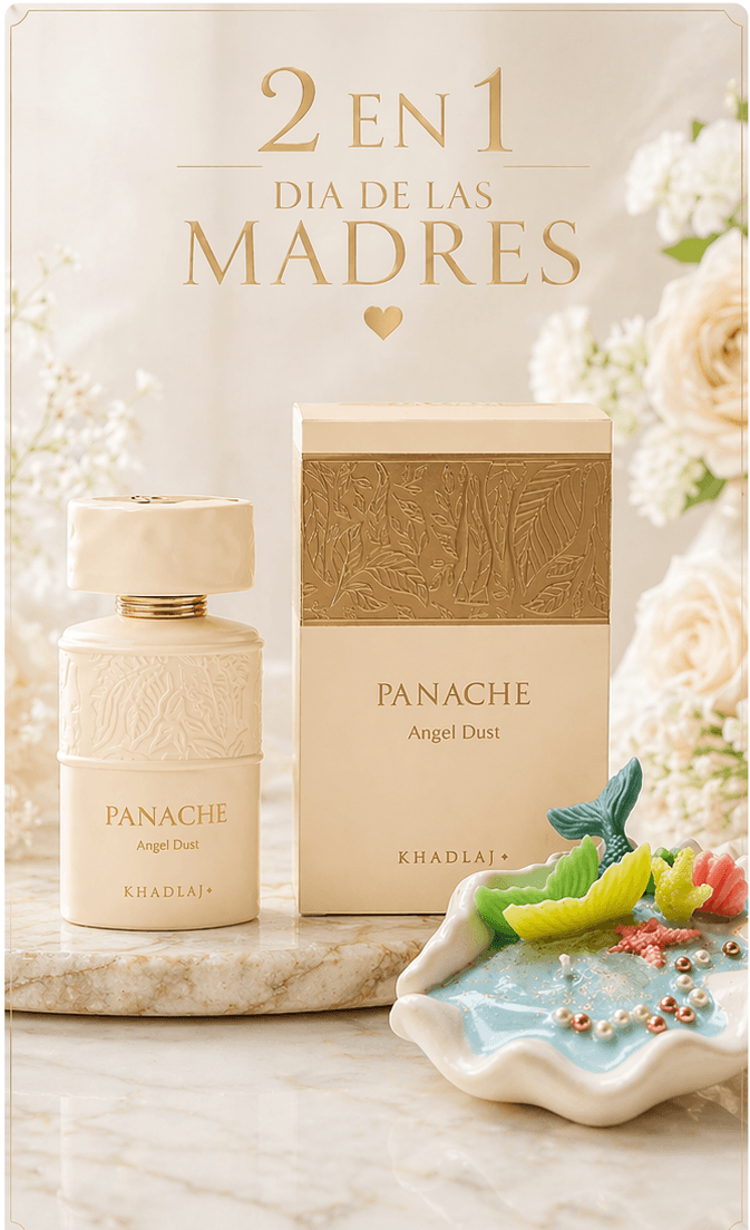 Mother’s Day perfume and candle gift set with Panache Angel Dust and handmade ocean candle
