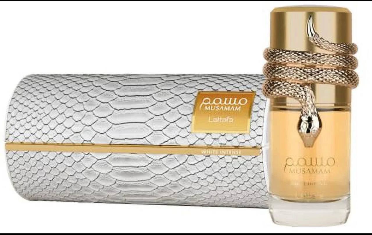 Lattafa, Musamam White Intense, Unisex Perfume, Eau de Parfum, Tropical, Spicy, Woody, Coconut, Long-lasting, Luxury