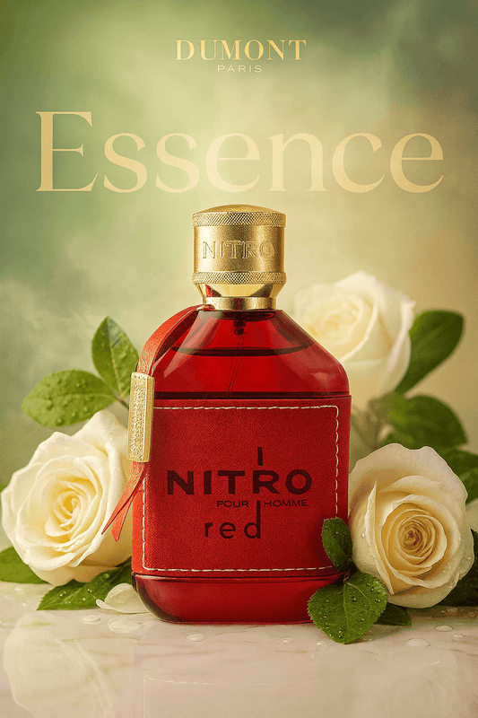 Shop Dumont Nitro Red Pour Homme Eau de Parfum 100ml – an energetic men’s fragrance with citrus, spices, and woody notes. Long-lasting and dynamic.