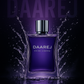 DAAREJ Pour Homme perfume bottle with water splashes on a dark background