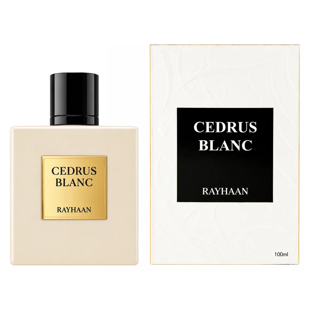 Rayhaan Cedrus Blanc Eau de Parfum 100 ml unisex fragrance bottle and box