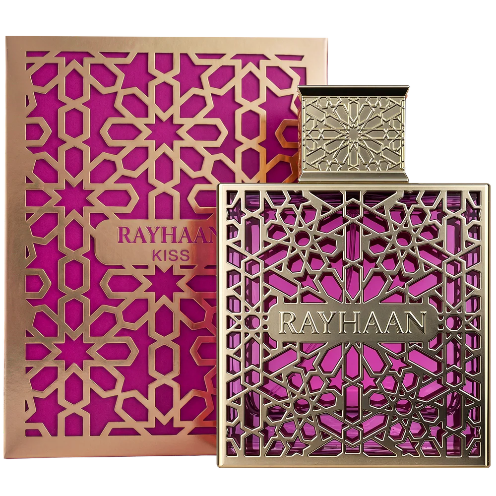 Rayhaan Kiss For Her Eau de Parfum 100ml 3.4oz bottle and box