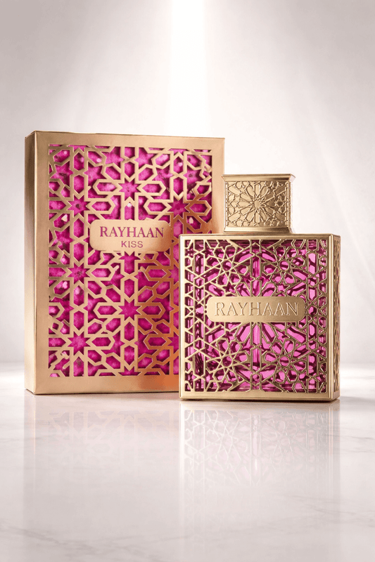 Rayhaan Kiss For Her Eau de Parfum 100ml 3.4oz bottle and box