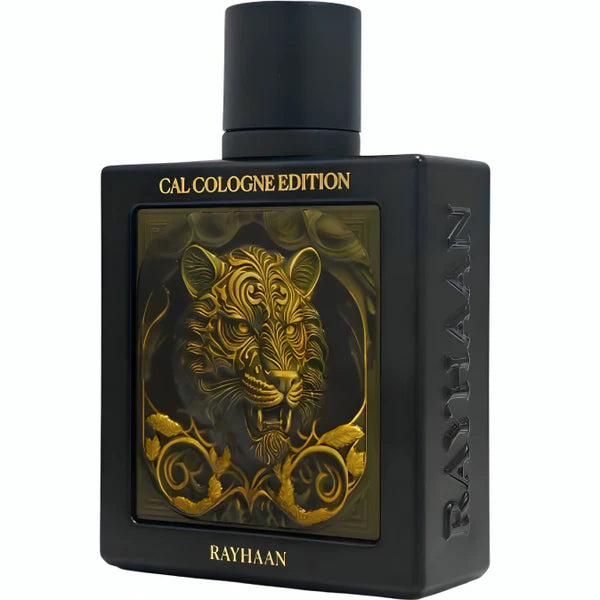 Rayhaan Tiger Cal Cologne Edition Extrait de Parfum 100ml unisex aromatic woody amber luxury perfume bottle