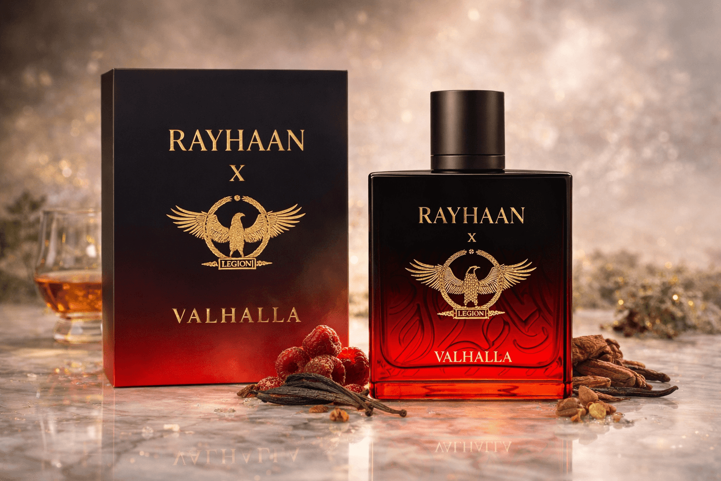Rayhaan Valhalla Eau de Parfum 100ml bottle and box