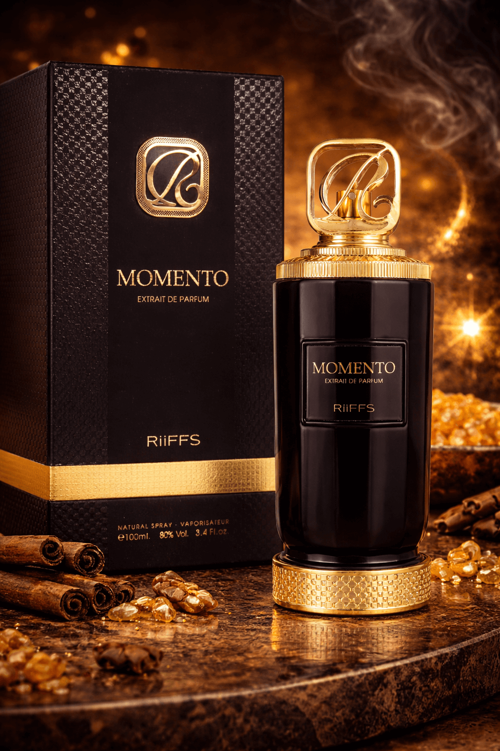 RiiFFS Momento Extrait de Parfum 100ml unisex luxury perfume bottle and box