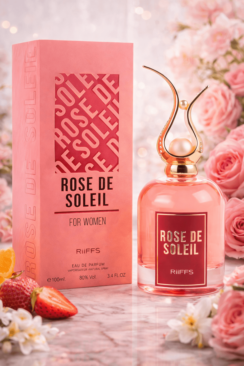 RiiFFS Rose De Soleil Eau de Parfum 100ml women floral rose perfume bottle and box