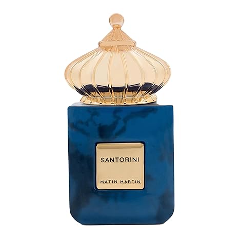Santorini Eau de Parfum 100ML unisex fragrance bottle with elegant Mediterranean-inspired design