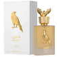 Shop Lattafa Shaheen Gold Eau de Parfum 100ml – a fresh woody and musky fragrance with long-lasting elegance. Luxury design with golden falcon.