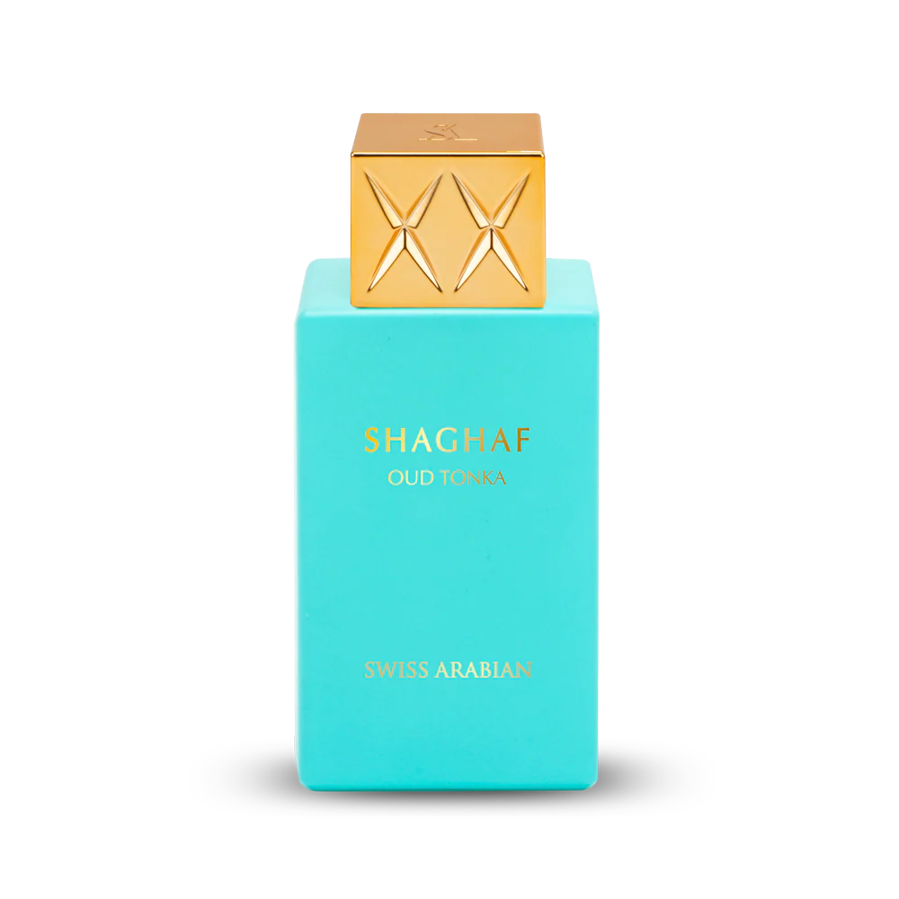 Swiss Arabian Shaghaf Oud Tonka Eau de Parfum 75ml 2.5oz bottle and box