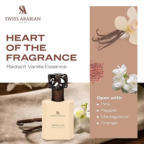 Swiss Arabian Vanilla 01 Extrait de Parfum 50ml 1.7oz bottle and box