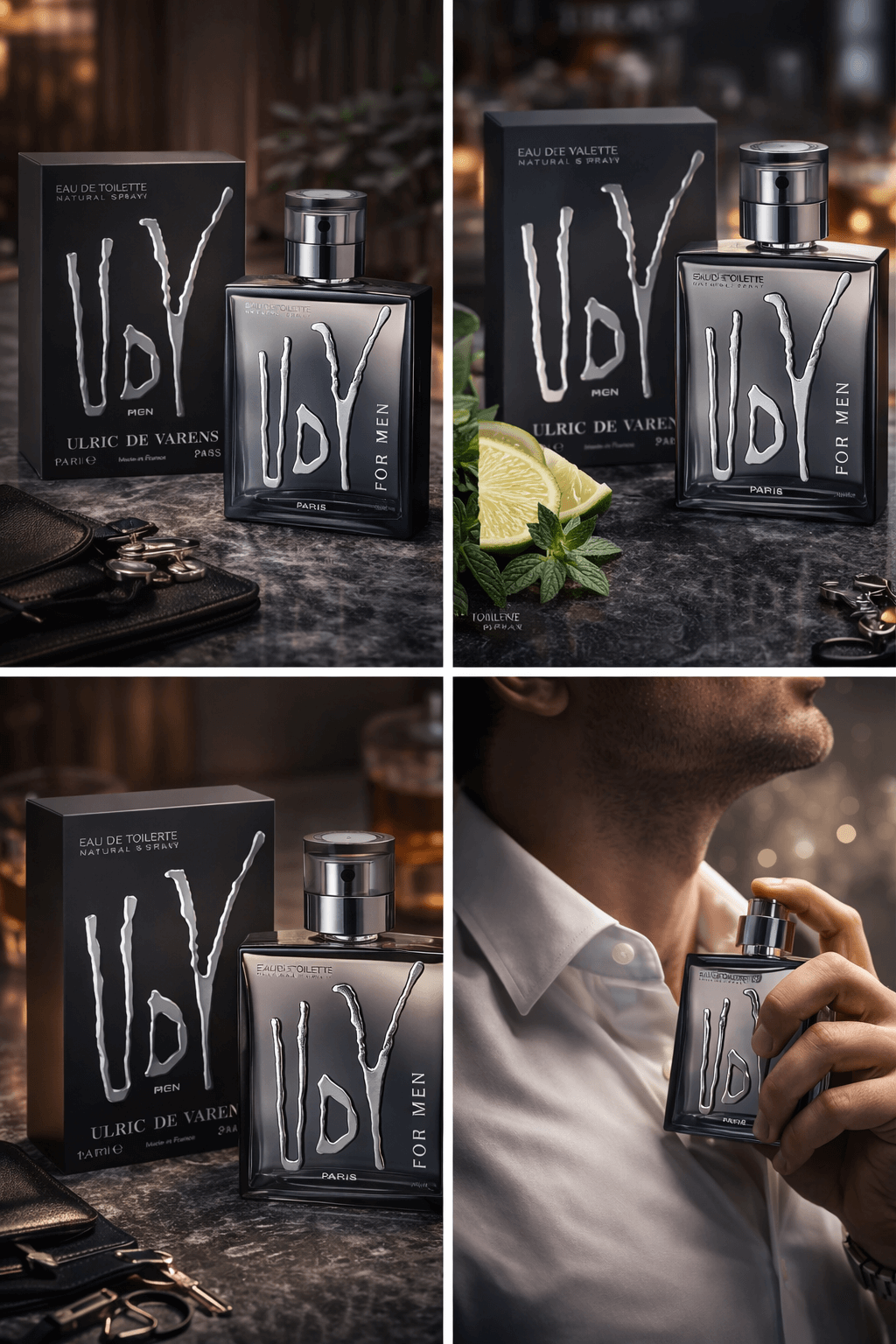 UDV For Men Eau de Toilette by Ulric de Varens 100ml classic fresh aromatic men’s fragrance bottle with box