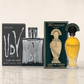 Ulric de Varens UDV For Men and Varensia His & Hers fragrance bundle with bottles and boxes