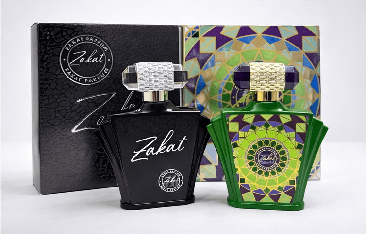 Zakat Parfum bundle set with two luxury perfume bottles and original packaging displayed on a clean background