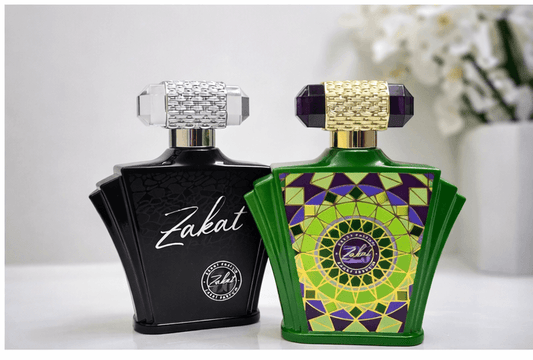 Zakat Parfum bundle set with two luxury perfume bottles and original packaging displayed on a clean background