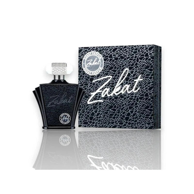 Zakat Z6 fragrance bottle front view highlighting sleek black design