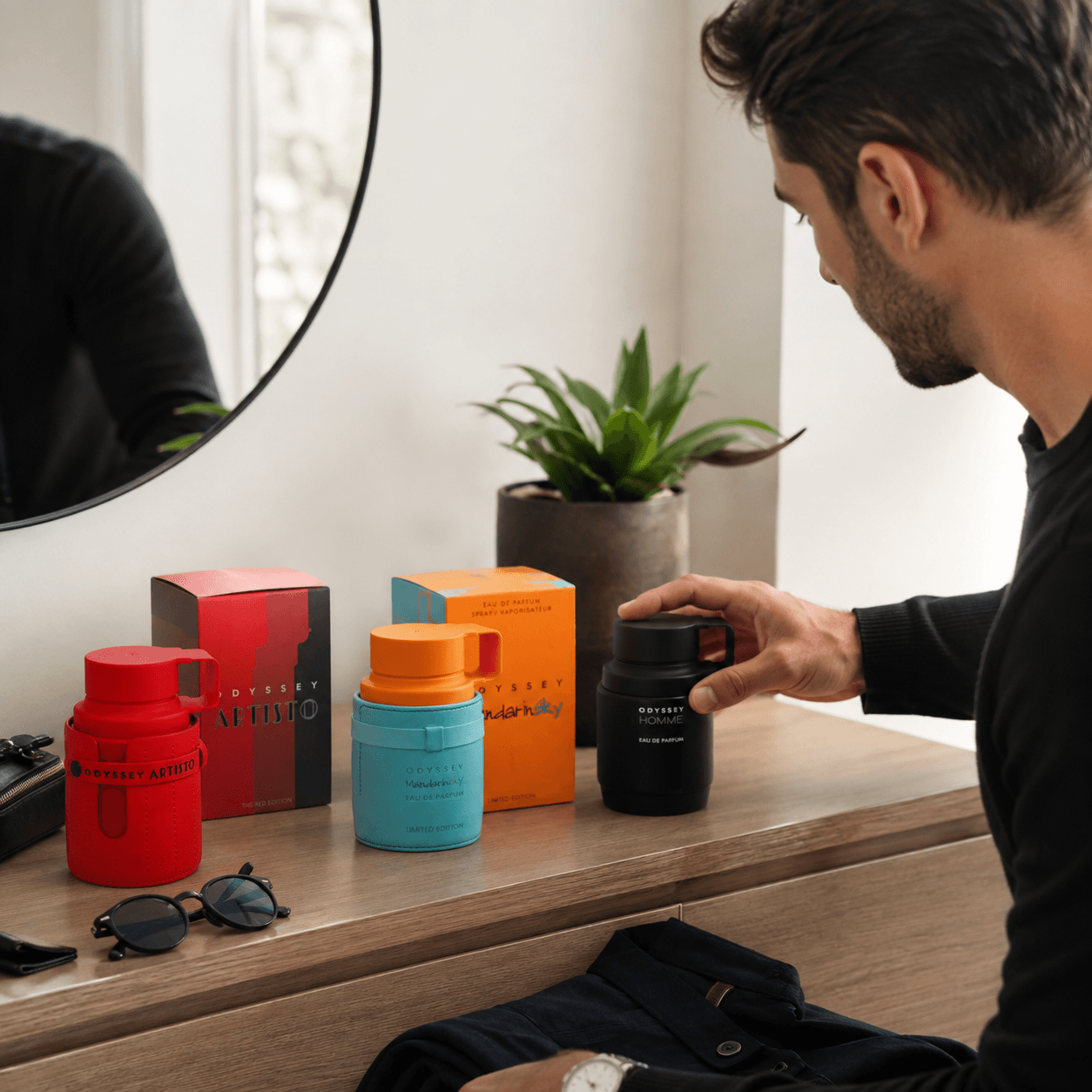 Armaf Odyssey Artisto Red Edition Mandarin Sky and Odyssey Homme 3-piece Eau de Parfum bundle