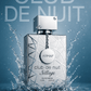 Armaf Club de Nuit Sillage perfume bottle with water splash on a blue background